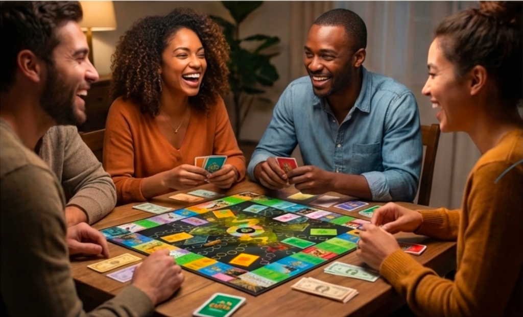 Amigos jugando Camino al Éxito